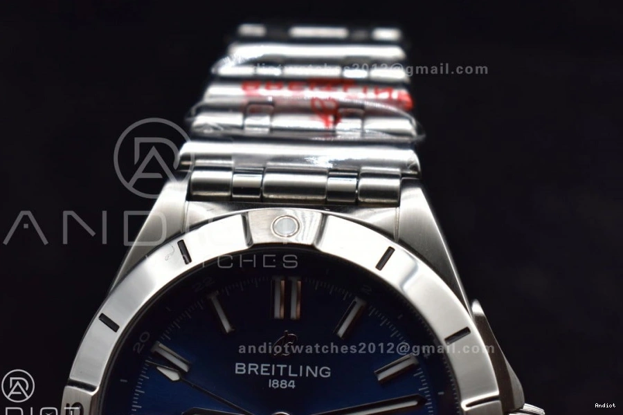 Best Factory Blue SS Bracelet GMT Breitling Dial Chronomat 40mm BLS 1:1 Automatic Edition On A2836 0508